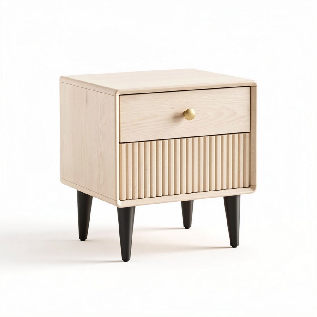 Table de chevet en bois de pin avec tiroir 40 x 40 x 50 cm couleur naturelle