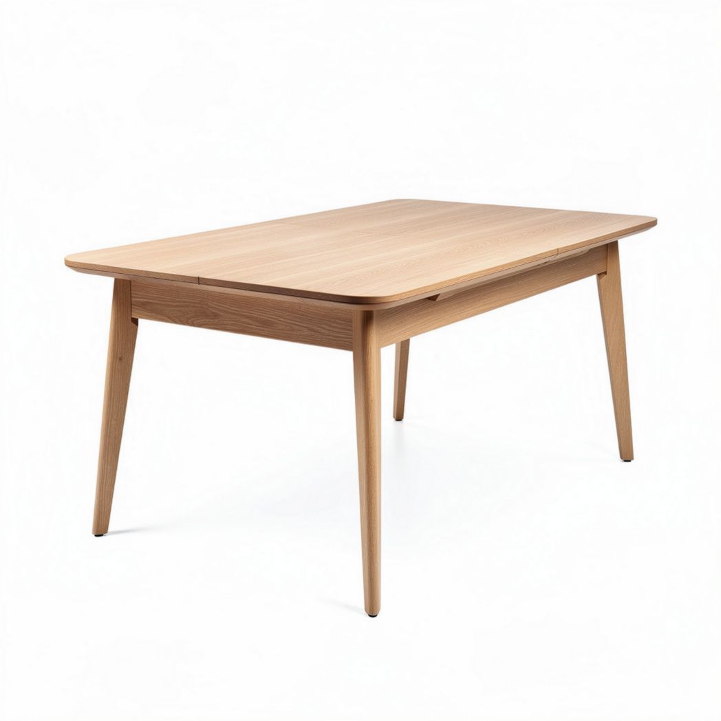 Table rectangulaire en bois naturel 150 x 75 x 75cm pour salle à manger